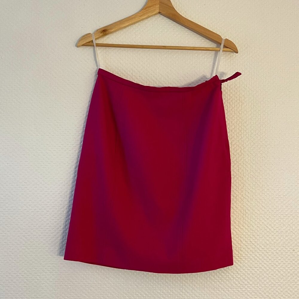 Classiques Entier 100% wool pink/purple pencil skirt size 6